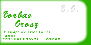 borbas orosz business card